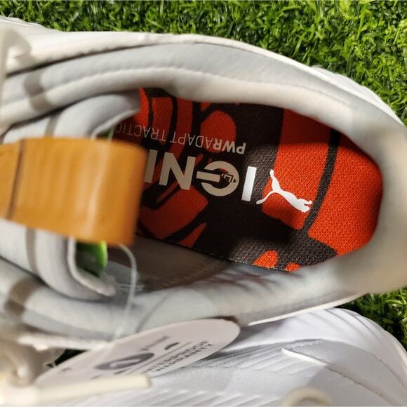 NWT Puma Ignite golf shoes snickers with orange spikes Sz 5C no box unisex - Picture 7 of 8